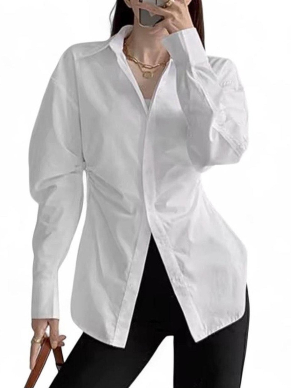 Classic White Button-Down Shirt